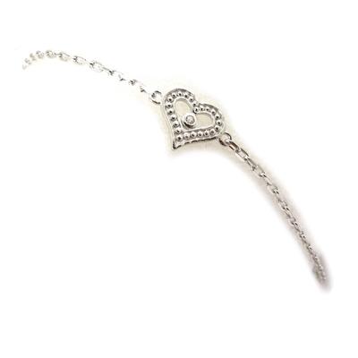 [K1863] - Weißes 'Love'-Silberarmband
