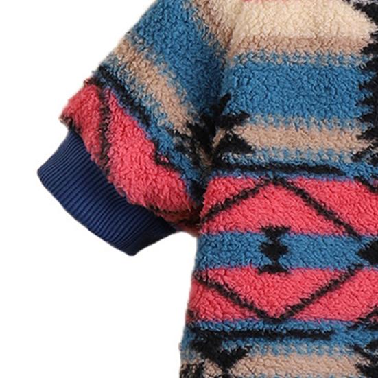 Pet Clothes Eye-catching Super Soft Polyester Puppy Irregular Pattern Print Sweater Pet Supplies for