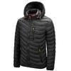 Men's Hooded Lightweight Cotton Jacket - Detachable Plus Size Casual Outerwear for Autumn/Winter