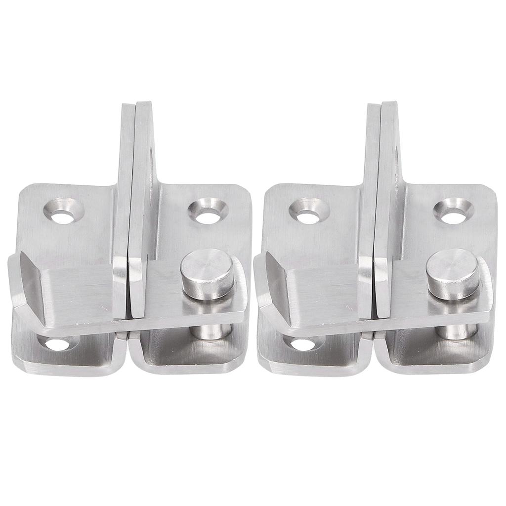 2 Sätze Manueller Türriegel Edelstahl Stanzfreier Riegelverschluss Garderobe Badezimmertür Zubehör
