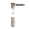 2pcs 1/4 6.35mm L-shape Jack Right Angle Male Mono Plug Audio Connector for Guitar Instrument Audio