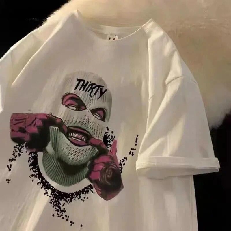 Летняя хлопковая футболка унисекс с принтом Hummer в американском ретро и короткими рукавами для пары индивидуальная универсальная для студентов 4XL 2228₽