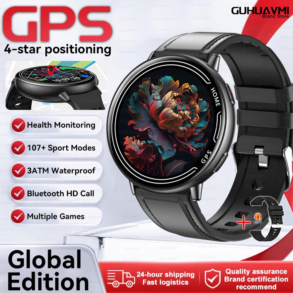 New Women's Fashion Health Smart Watch 1.39" AMOLED GPS Satellite Positioning Bluetooth Call Heart Rate Monitor For Android iOS
