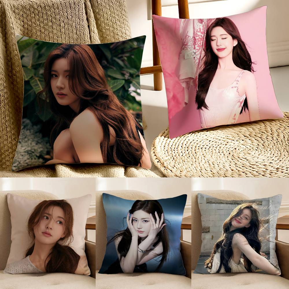 R-Rosy Zhao Pillow Case Anti-dustmite Pillowcase Invisible zipper silky Sofa cushion cover