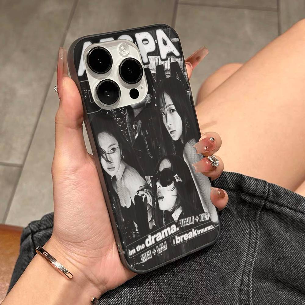 KPOP A-aespa Phone Case For IPhone 17 16 15 14 Plus 11 12 13 Pro Max Shockproof Protection Soft Back Cover