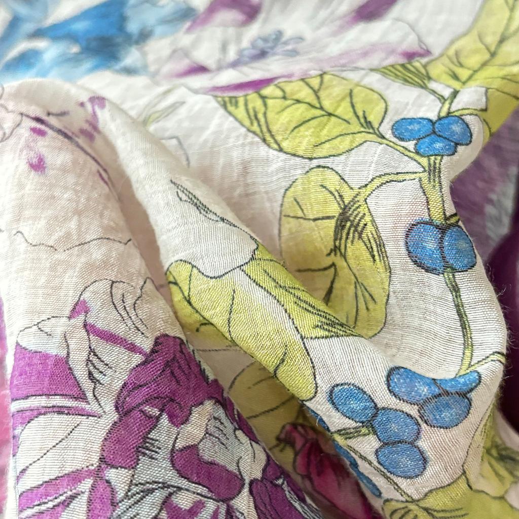 DIMANAF 2025 New Summer Women Linen T-Shirt Flower Short Sleeve Basic Fashion O-Neck Tops Tees Loose Tees