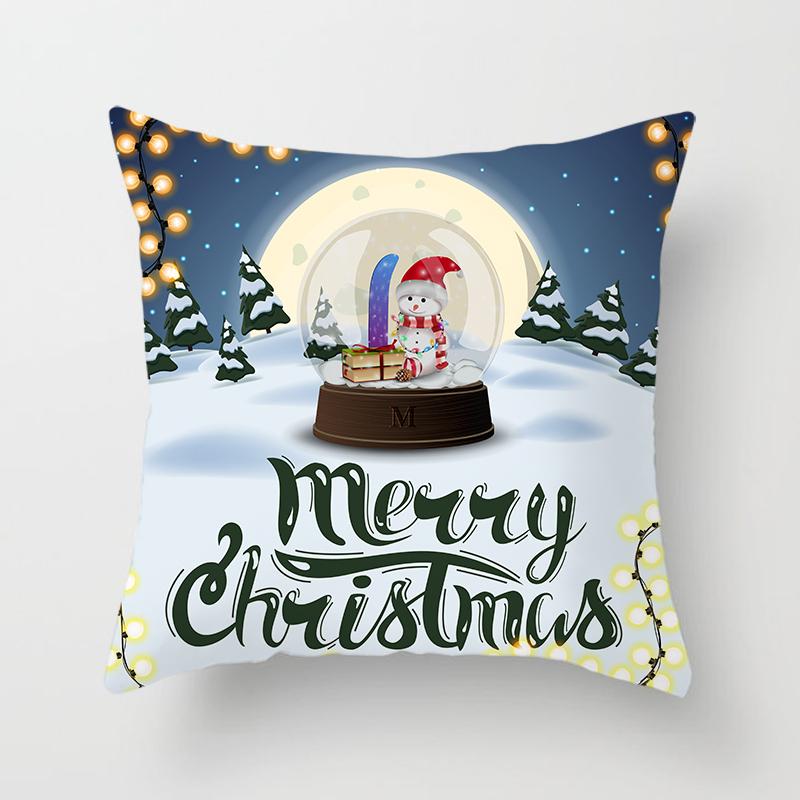 Cartoon Christmas Throw Pillow Set Santa Claus Sofa Gift Home Decor Pillowcase Christmas Gift Pillowcase