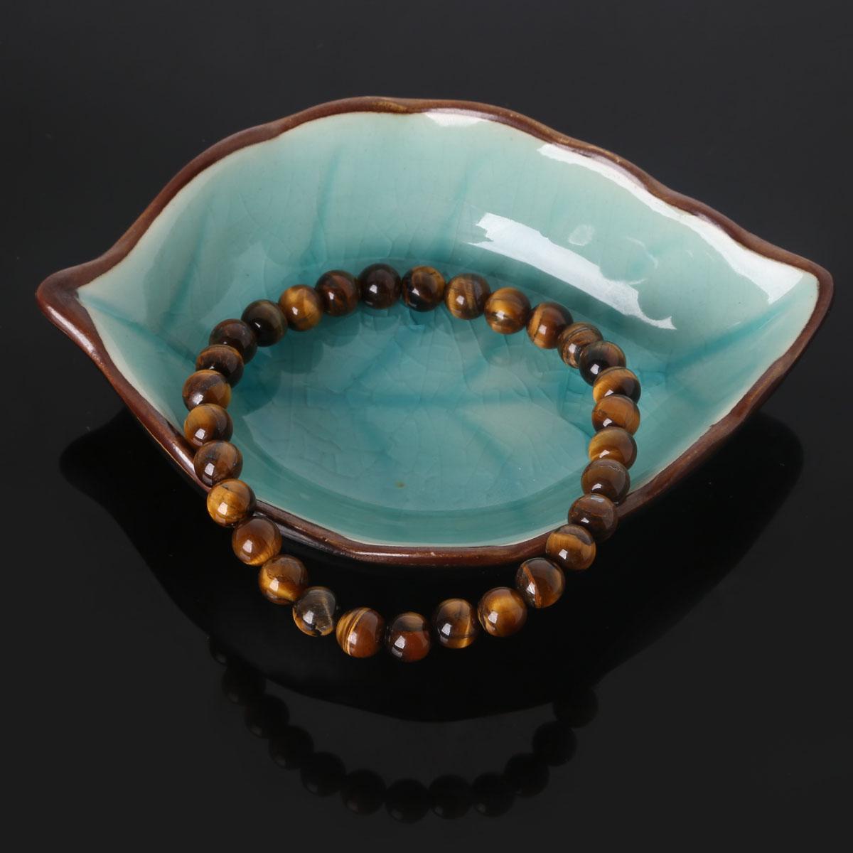 

Модный браслет из натурального камня 6 мм для женщин и мужчин Amythests, бирюзовый агат, браслеты из бисера, браслеты Number 3