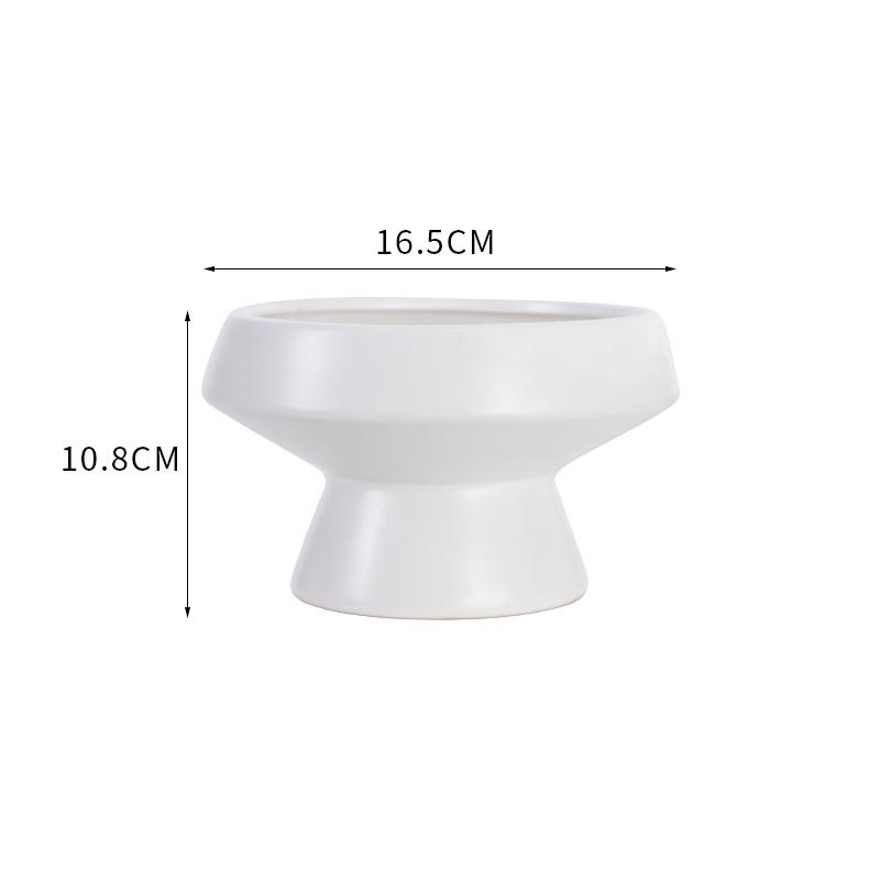 Ceramic Vase White Round Flower Pot Hydroponic Flower Arrangement Accessories Pot Container Home Decoration Flower Vases