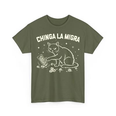 Chinga La Migra T-shirt Pro-Immigration Abolir ICE Chat Drôle T-shirt Politique T-shirt Unisexe