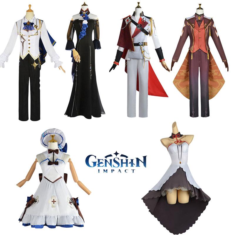 Impact Zhongli Genshin Tartaglia Albedo Ganyu Cosplay Costume Music Concerts
