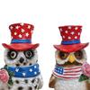 2Pcs Owl Statue Decor Compact Animal Figurine for Bedroom Living Room Office