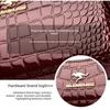 Crocodile pattern glossy handbag women's shoulder messenger bag