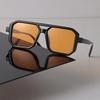 Klassische quadratische lässige Mode-Sonnenbrille Damen Herren Vintage stilvoll ovalförmig minimalistisch weiblich männlich