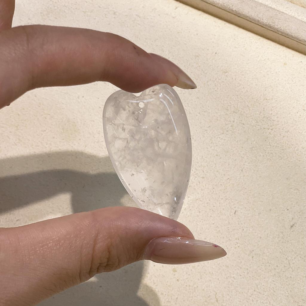 1Pc Natural Stone Elongated Heart Pendant 24×40mm Single Hole Gemstone Charm For DIY Necklace Jewelry Making