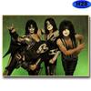 Vintage KISS Band Tungmetall Tennskylt Musikrumsinredning