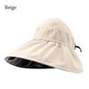 Women Summer Foldable Wide Brim Panama Hat Beach Cap Sunshade Hat Sun Cap Bucket Hat