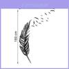 Premium Quality Removable Flying Feather Design Wall Stickers For Elegant Home Decor