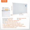 Magnetic Glass Whiteboard, Dry Erase Board 72"x36", Wall-Mounted Large White Glassboard Frameless, with Marker Tray, an Eraser and 2 Markers, White