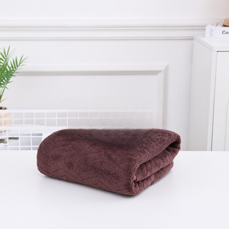 Coral Fleece Wheat Grain Quick Drying Towel for Adults, Simple Face Wash and Shower Towel, Creative Absorbent Gift Towel