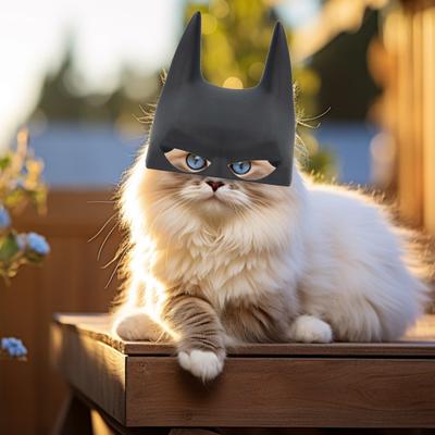 Katt Fladdermus Mask Superhjälte Katt Mask Katt Fladdermus Hjälte Cosplay Mask Husdjurskostym Tillbehör