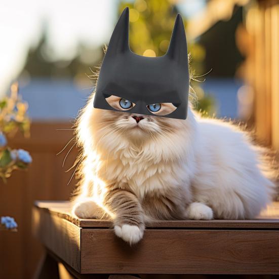 Katze Fledermaus Maske Superheld Katze Maske Katze Fledermaus Held Cosplay Maske Haustier Kostüm Zubehör