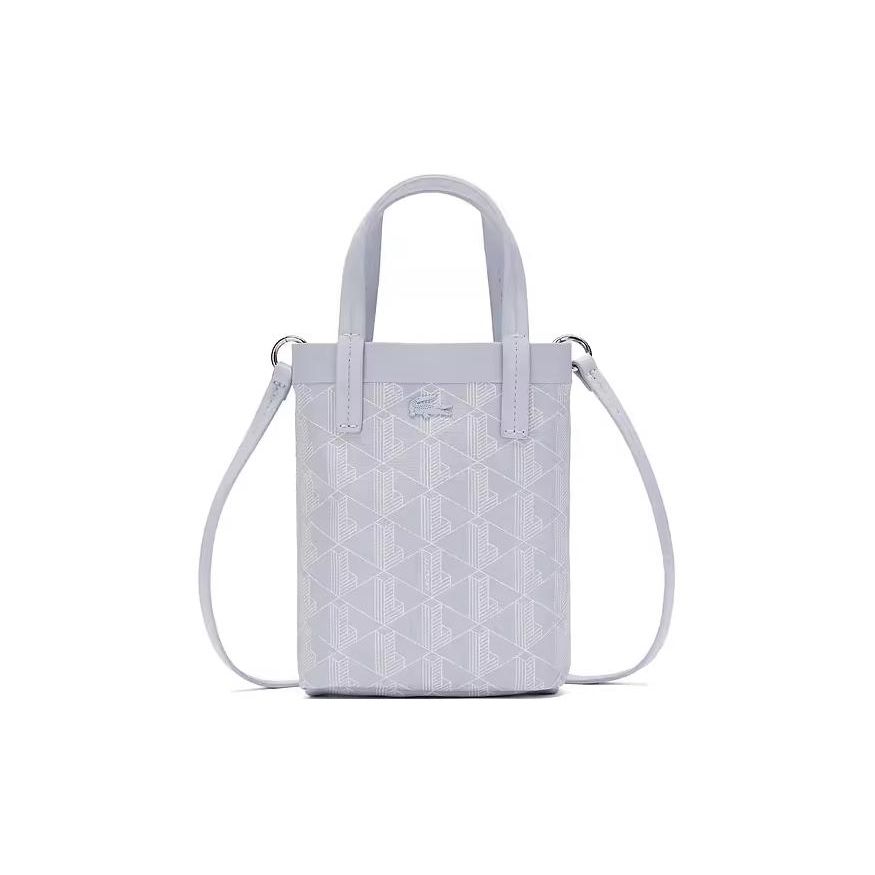 

Lacoste Fashion Retro Print PVC Handheld Shoulder Crossbody Bag Small Women bags Light-Blue NF4463ZEN53 Light Blue,Small
