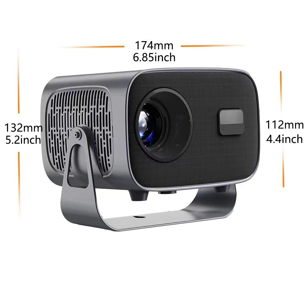 Portable HD Android Projector with Automatic Keystone & White Wall Compatibility