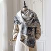 Women's Plus Size Scarf - Elegant Floral Pattern Soft Fabric Wrap-around Shawl for Coats  All-Season Versatile Neck Wrap Shoulder Wrap