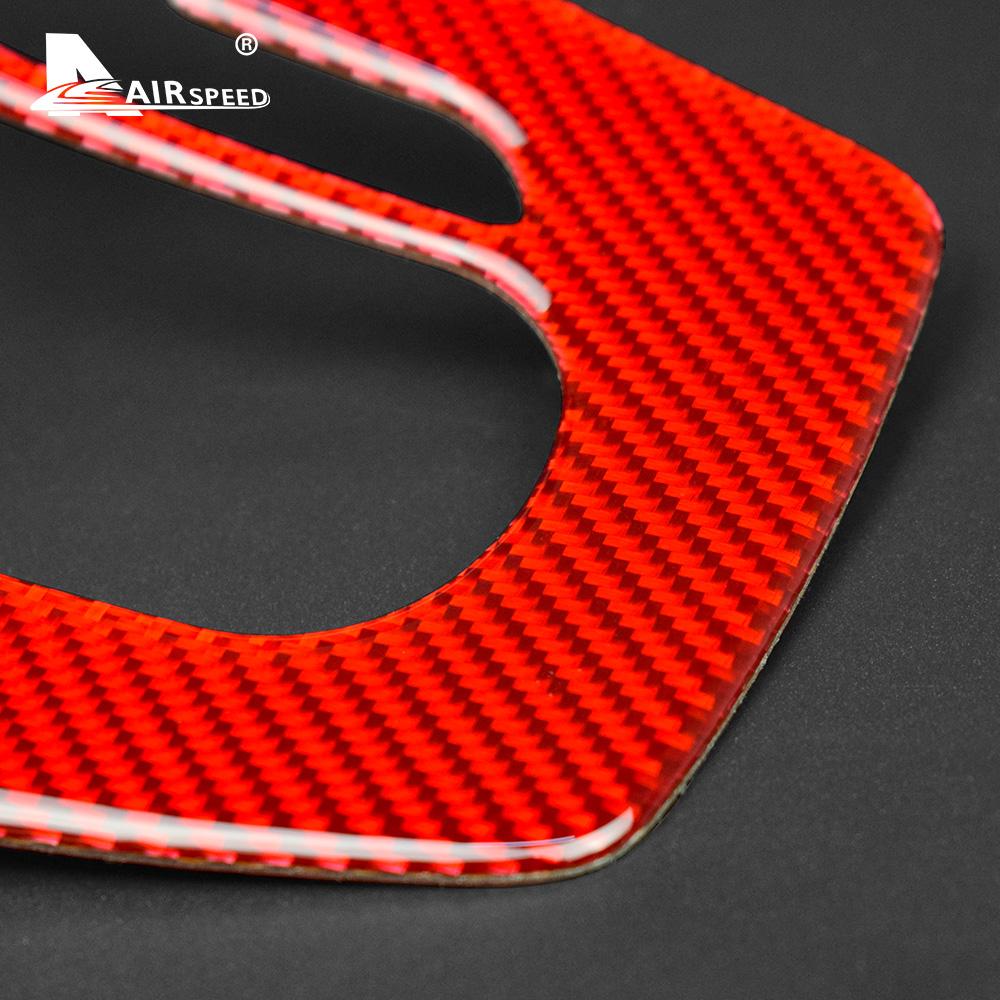 AIRSPEED Carbon Fiber for Chevrolet Camaro 2016 2017 2018 2019 Accessories Interior Trim Car Gear Shift Panel Cover Trim Sticker