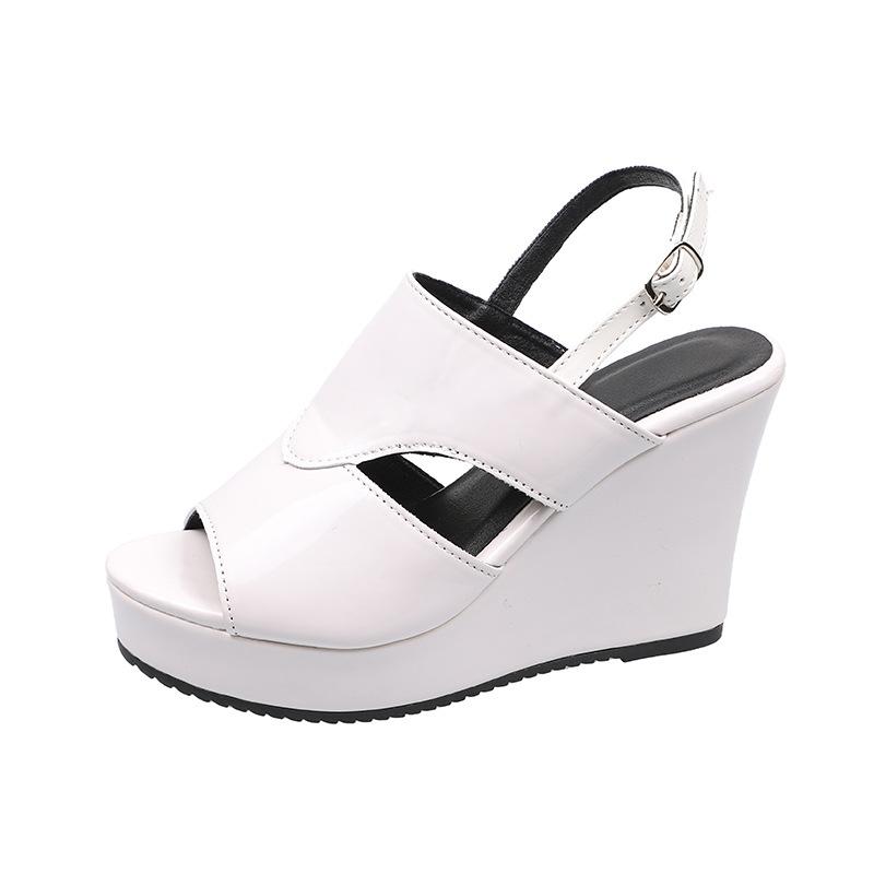 Fashion Fish Mouth Slope Heel Sandals for Women 2025 Summer New Thick Bottom Anti Slip High Heels Platform Shoes Zapatos De Mujer 2025