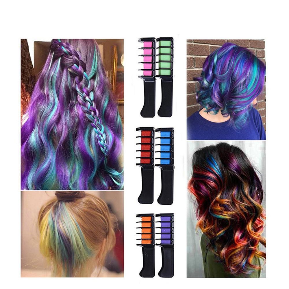 Temporary Hair Chalk  Powder With Comb Salon Hair Mascara Crayo