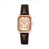 Small Square Plate Women'S Watch Light Luxury Temperament Calendar Women'S Watch Fashion First Layer Cowhide Strap Women'S Watch