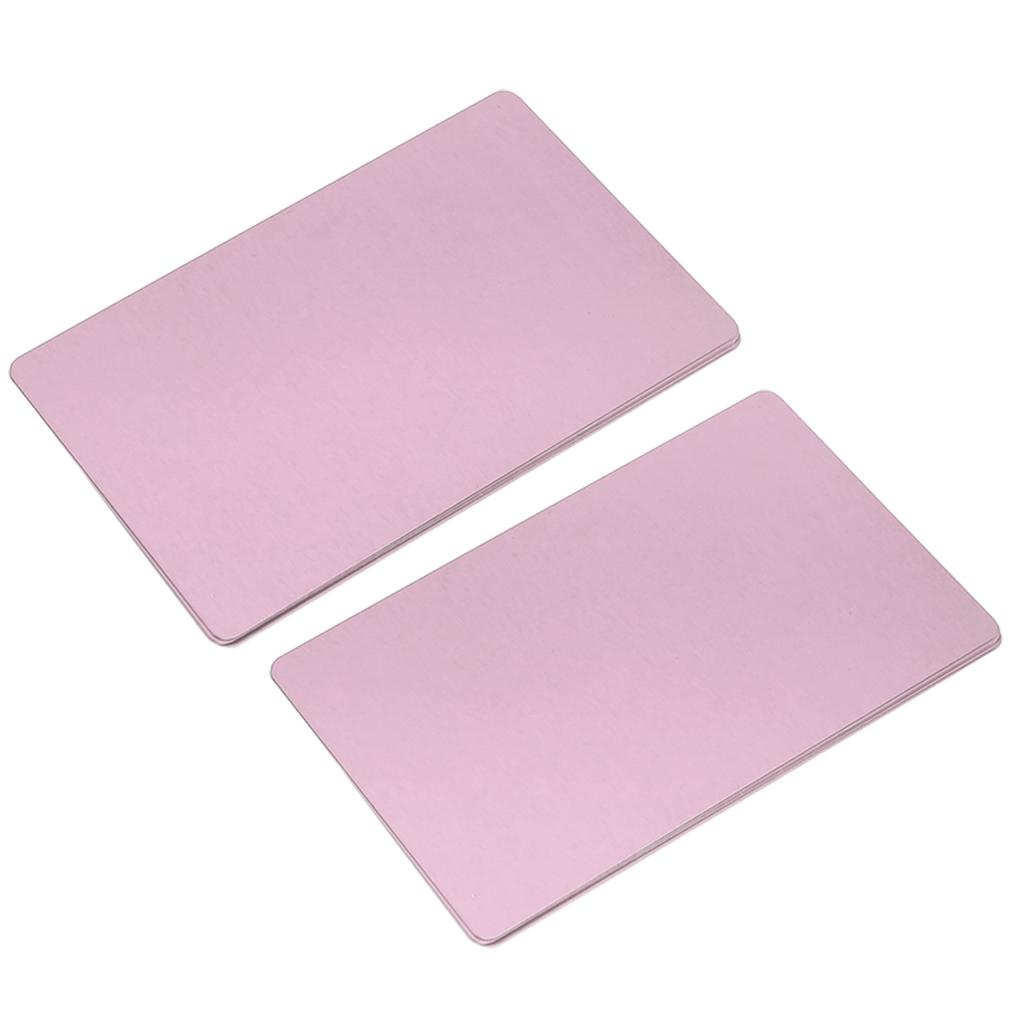 50 STÜCK Visitenkarte Lasergravur Wasserdicht und Verschleißfest Aluminium Visitenkarte für Firma Roségold