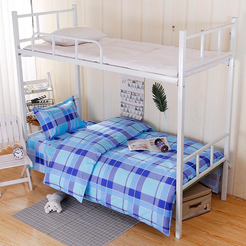 Dormitory Pure Cotton 3-Piece Bedding Set: Single Duvet Cover, Bed Sheet, Pillowcase for Student Bunk Bed