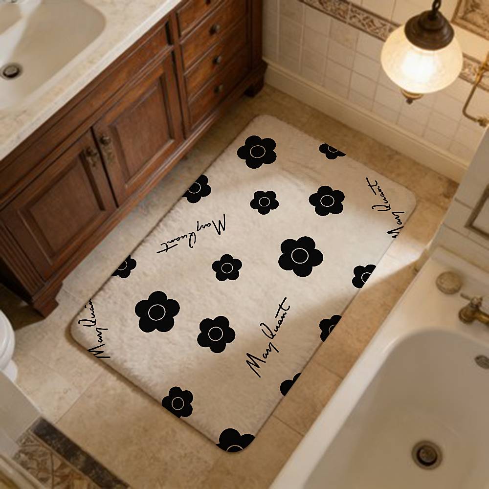 Fashion M-Mary-Q-Quants Floor Mat Cheaper Anti-slip Modern Living Room Balcony Printed Bedside Mats