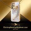 Snowy Land Golden Tiger For Samsung S25 Ultra S21 S22 FE S23 Plus S24 S20 S26 Note 10 20 Golden Glass Electroplated Phone Case