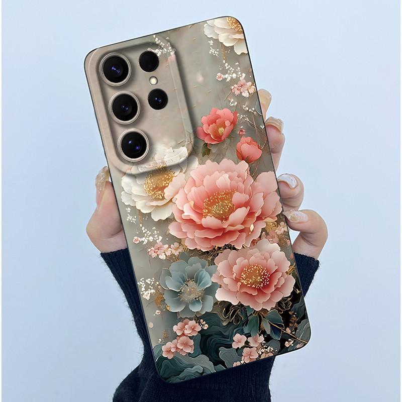 For Samsung Galaxy S26 Ultra Case Samsung Galaxy S26 Plus S26 Ultra Cover Bumper Oil Painting Flower Shockproof Silicone Cases