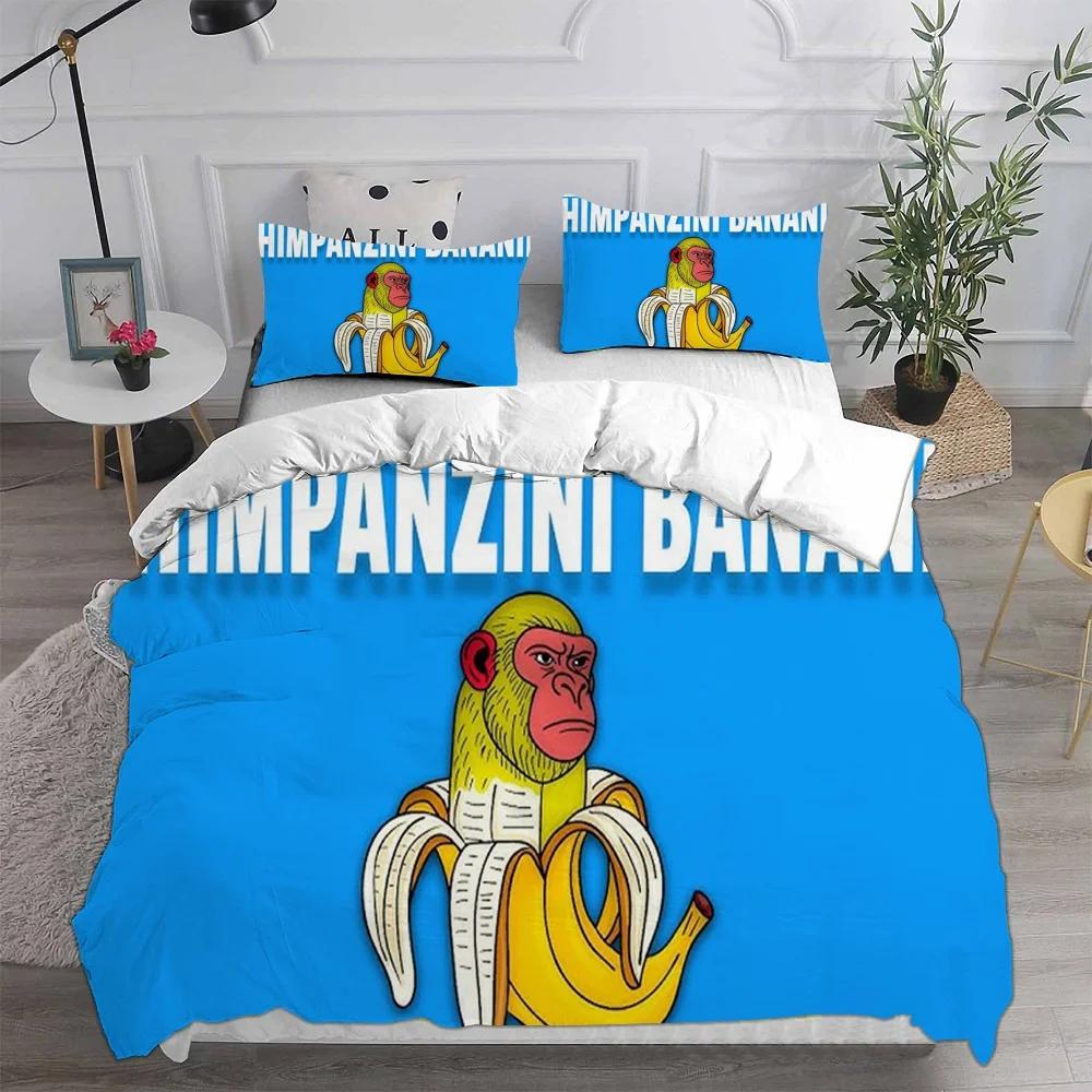 ai Italian Brainrot Tung Tung Sahur Bedding Sets Comforter Duvet Cover Set 2/3Pcs Home Christmas Decoration Wacky Gift