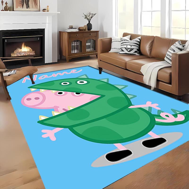 Custom personalization Peppa Pig Area Rug - Perfect For Kitchen, Bathroom,Laundry Room Decor Large Size Available,Gift All Seasons