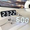 LED Multi-Function Mirror Alarm Clock: Makeup Mirror with Battery & Plug-in Options