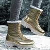 Winter Snow Boots Women Comfortable Plush Laced Anti-slip High-top Women Wear-resistant  Boots Soft Hiking Shoes Women