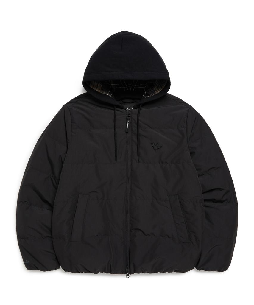 Mark Gonzales Detachable Hood Alley Light Down Jacket - Black