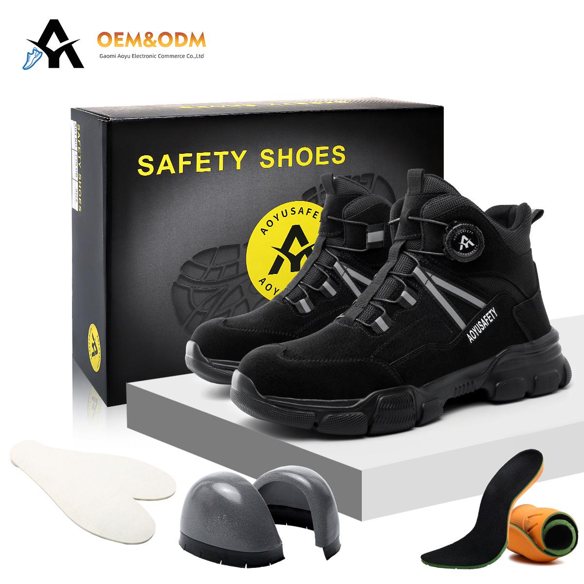

Men s High-Top Steel Toe Work Shoes, Anti-Smash & Anti-Puncture, All-Season Safety Footwear.