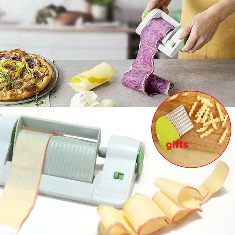 Buy Automatic Vegetable Spiral Slicer&French Fries Shape Wave Cutter