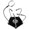 Adjustable Soldering Stand with Magnifying Glass and Circuit Board Clips