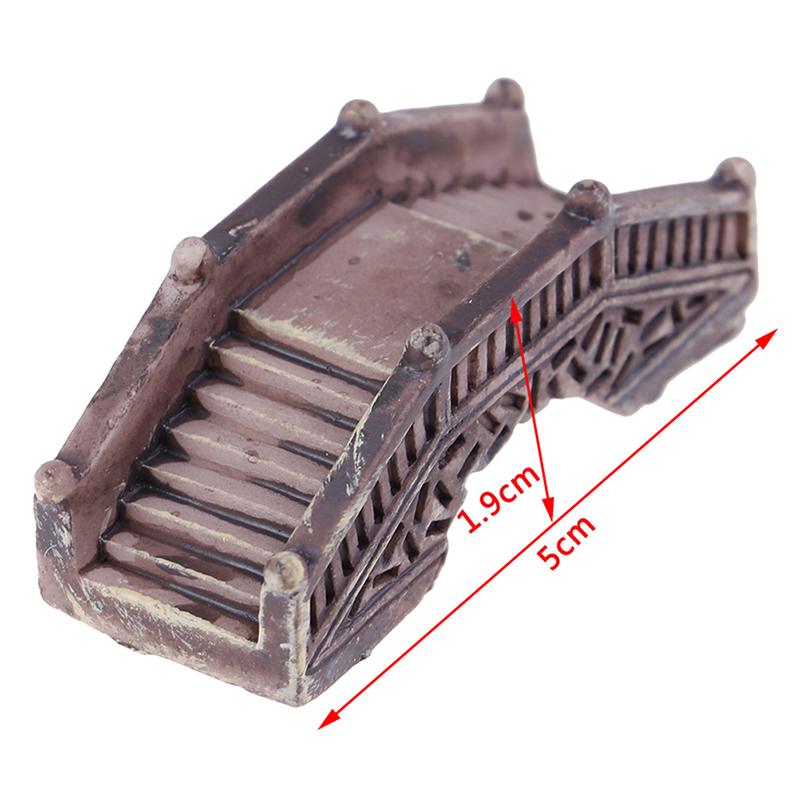 1Pc Mini Bridge Home Ornaments Figurines Diy Aquarium/Dollhouse Decoration
