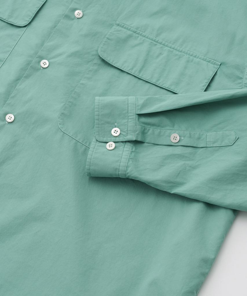 ANOTHER OFFICE Volume Garment Shirt (Jade-Green)