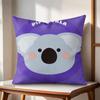 INS Cute Animals Cushion Cover Natural Linen Organic Fabric DoubleSided Printing Couch Pillow Covers Home Decor