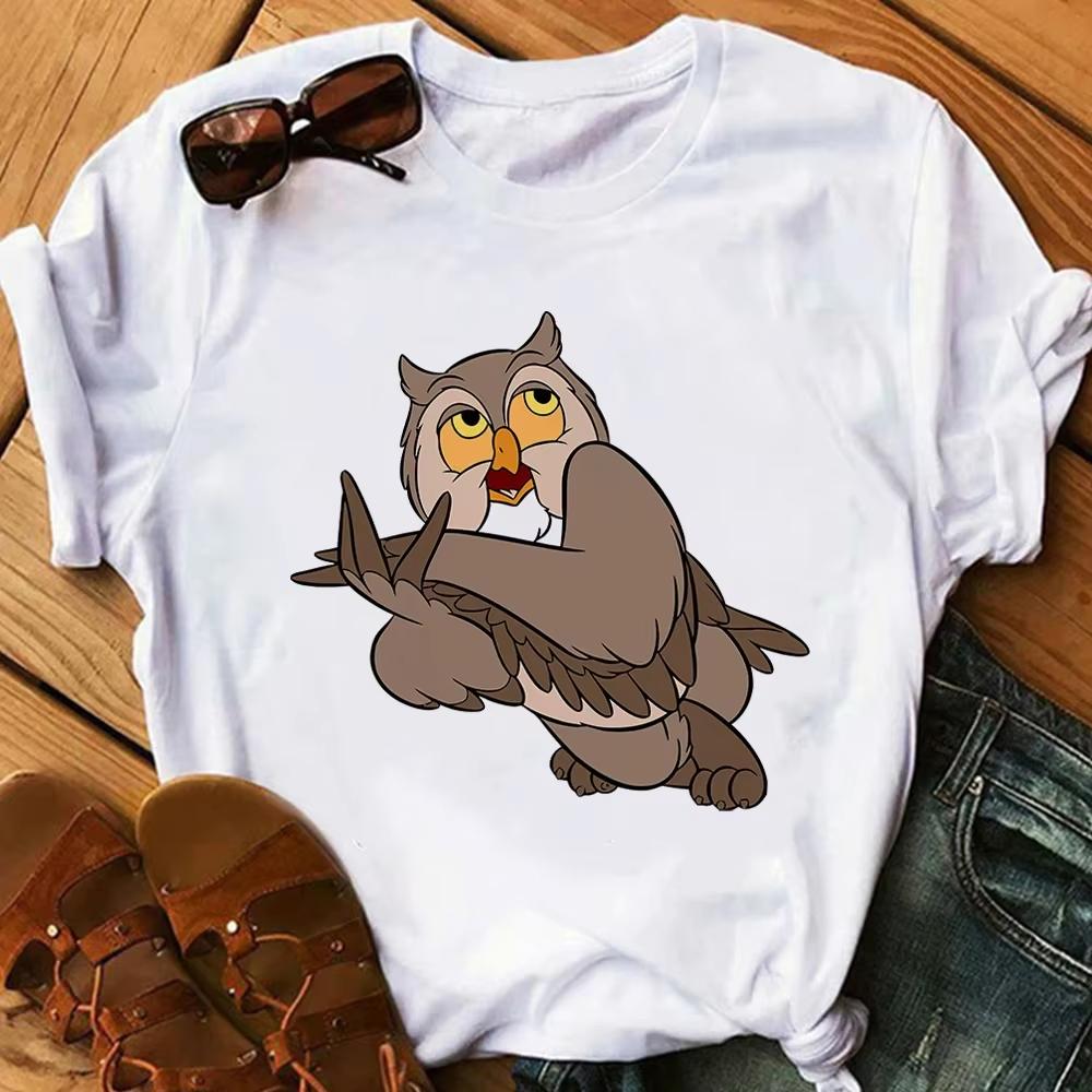 Cartoon Cute Bambi Printed T Shirt Fashion Women Casual Short Sleeves Streetwear Tshirt Summer Harajuku Tshirts Tops